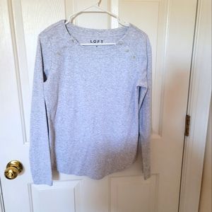$5 when Bundled; LOFT Long Sleeve Top in Heather grey